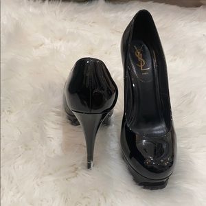 Saint Laurent Black Tribtoo 105 Pump Platforms